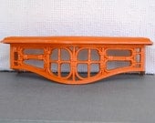 Orange Shelf Upcycled Wall Decor... Modern kitcshy Retro home wall decor Bathroom Bedroom Teenage Bedroom