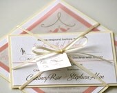 Unique Custom Layered Square Love Birds Wedding Invitation Suite Wedding Invite DEPOSIT