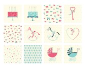 Family Occasions greeting card set of 12 / family party invitations / for boys and girls, unisex adults / no or all occasion cards