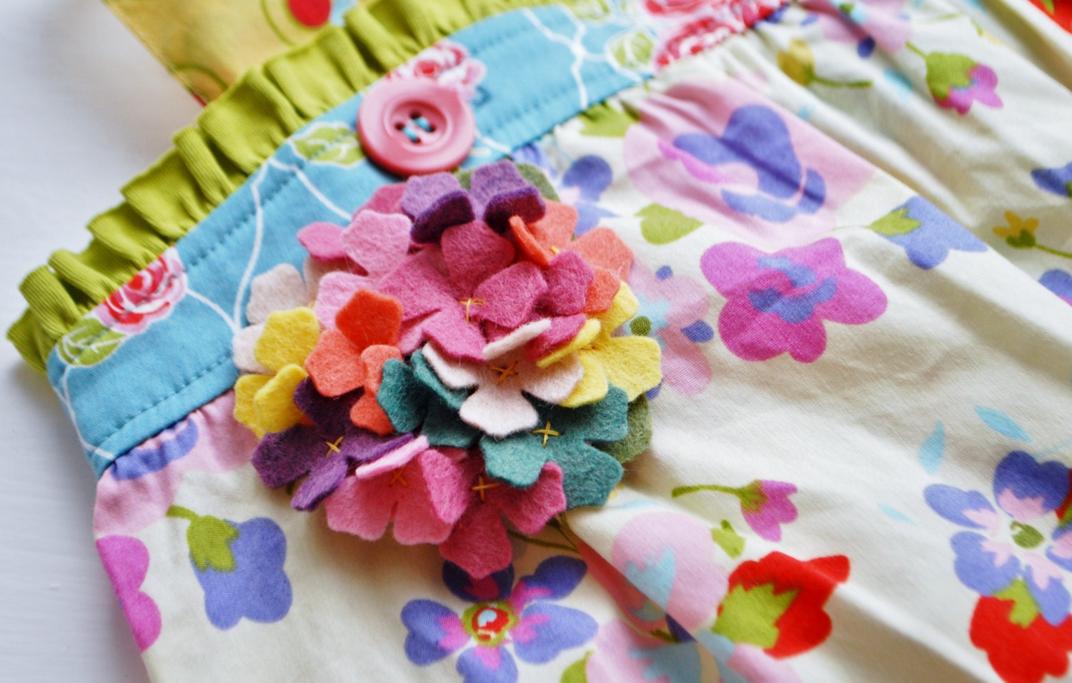 Pretty Pastel Hydrangea Headband, M2M Matilda Jane Good Hart Collection,  Art in the Park Ethel, Felt Flower Hair Pretty