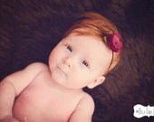 Vintage Rose Headband, Wool Felt Rose in Purple and Plum, Newborn-Adult sizes available, Also Available as a hair clip