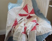 Red, White & Blue Rag Quilt Country Denim Patchwork