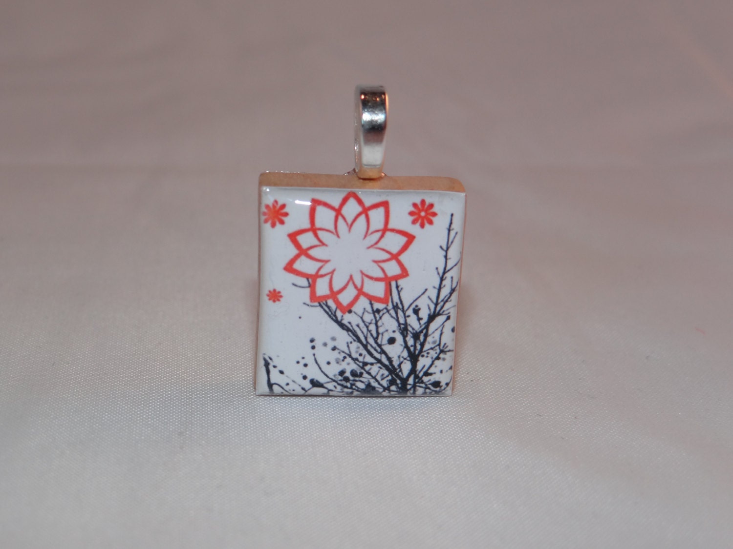 Funky Orange Flower pendant