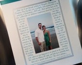 Wedding Gift, Bridal Shower Gift, Anniversary Gift, Personalized Photo Mat with your song lyrics, vows, poem, etc., Wedding Gift for Parents
