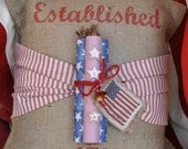 Est. 1776 Patriotic Burlap Pillow