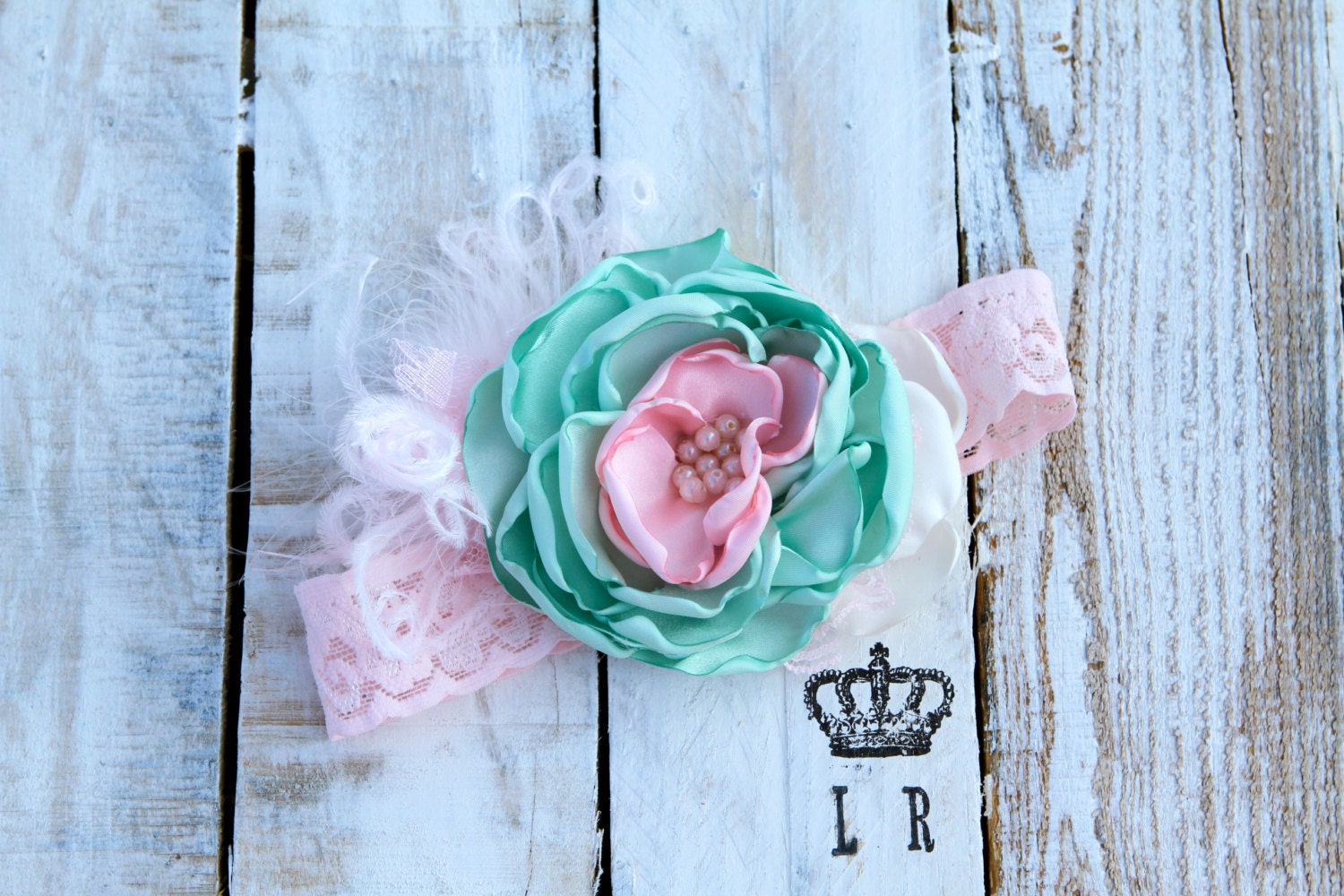 Just a Mint of Pink Vintage Headband by London Raquel