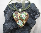 Creeping Jasmine Polymer Clay Pendant