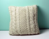 Knitted square cable pillow cover - MADE-TO-ORDER