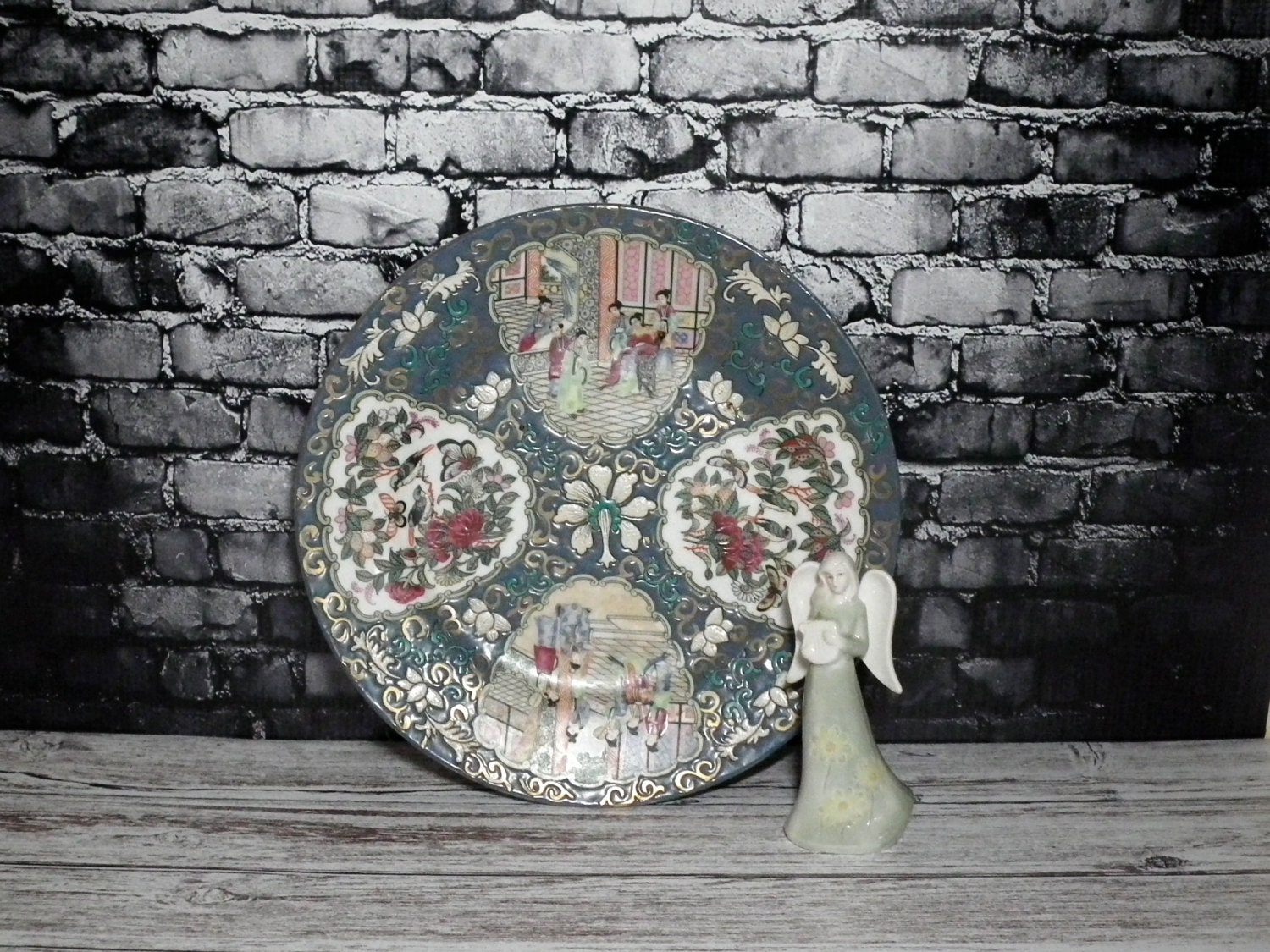 Macao style rose medallion plate