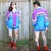 Vintage // 1990's Grunge  Windbreaker // Hip Hop Jacket // Navajo Aztec Pattern // Tribal Size L