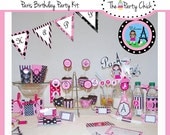 Paris, Birthday Party Kit,  Printable Oo La La ..., Paris, INSTANT DOWNLOAD,  -Diy Editable Text Printable Pdf