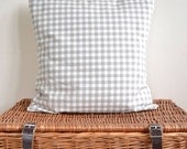 Cream Gingham Cushion Cover, Beige Check Cushion cover