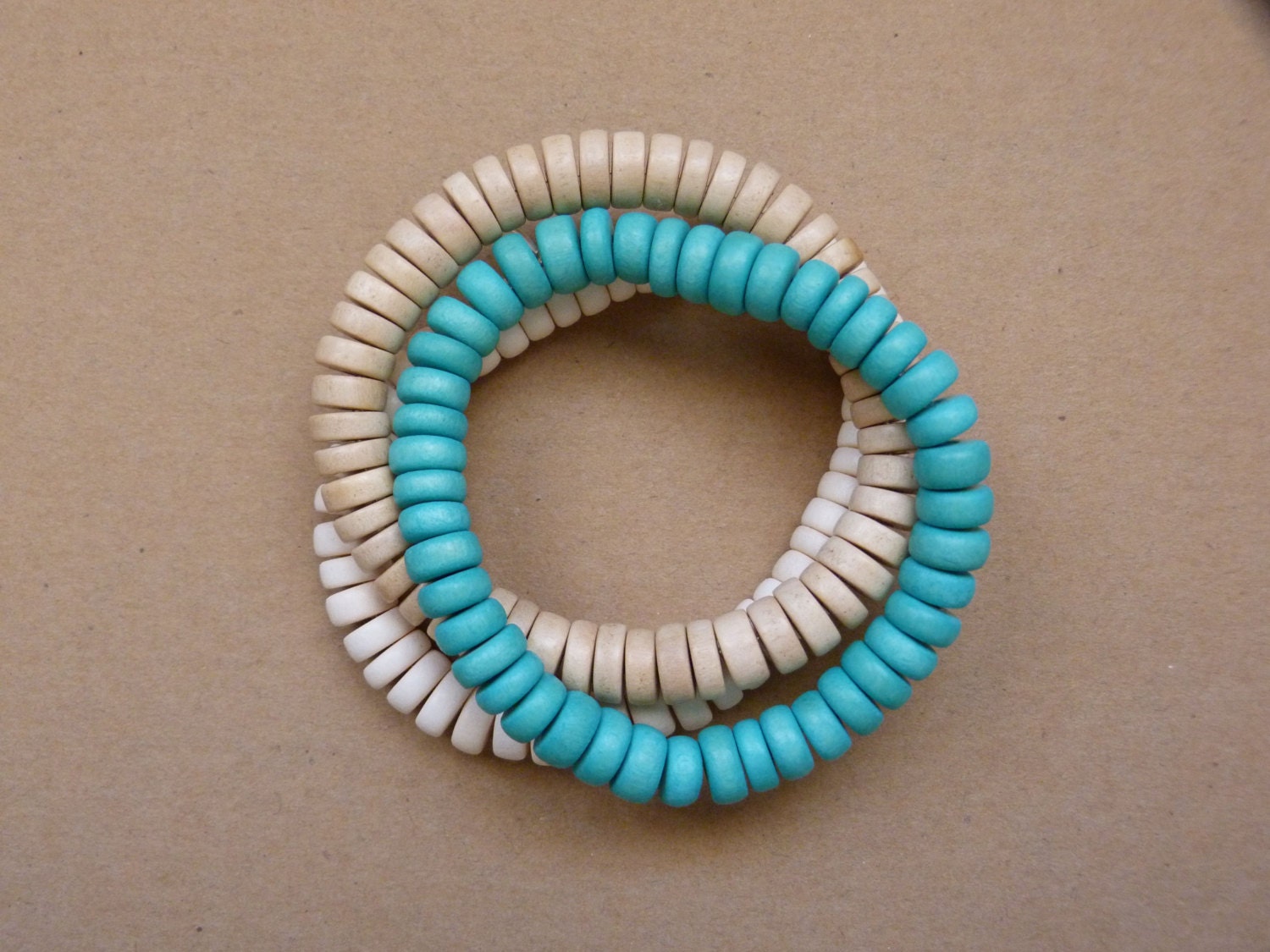 beachcomber bracelets wood stack beach boho