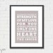 Art Print Strength of My Love for You Archival Print 8x10 or A4