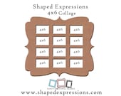 Unpainted collage picture frame - Twelve 4x6 openings - all vertical or horizontal