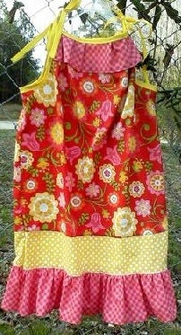 Spring Summer Dress Children Girl toddler Mudan 2t, 3t, 4t red green yellow orange pink