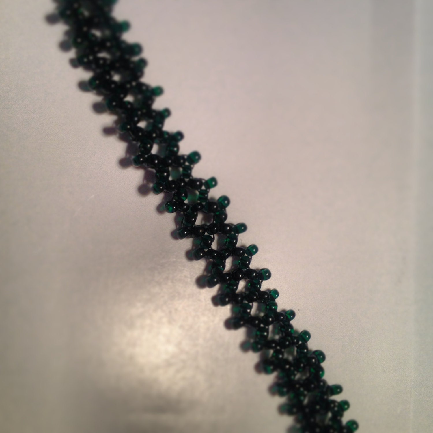 Dark forest green bracelet