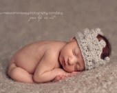 Newborn Crown: Newborn Photo Prop - Organic, Cotton, Burlap, Natural, Woodland, Tribal, and Organic Photography Props