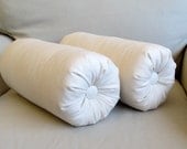 ivory cotton duck bolster pillows 14 x 6
