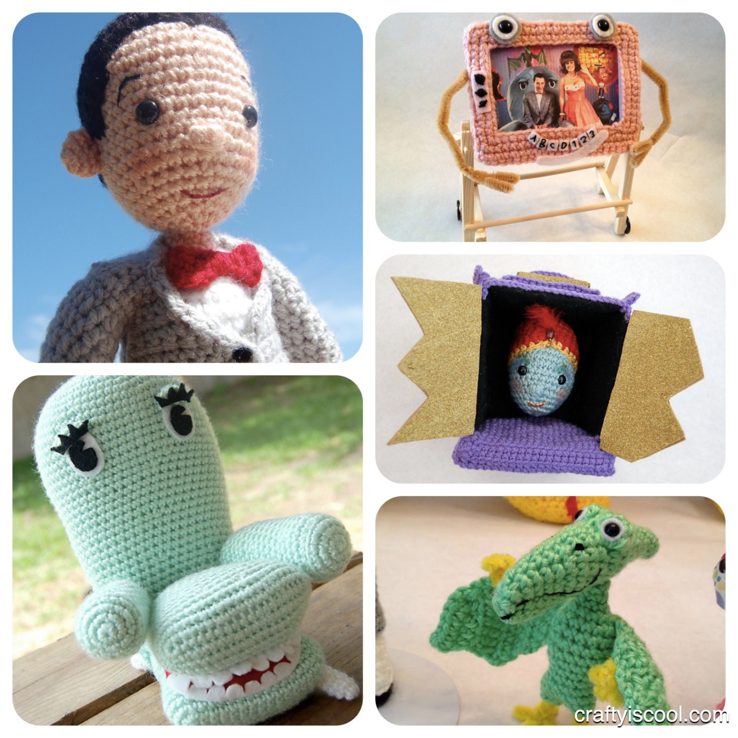Pee-wee and Friends Pee-wee's Playhouse Crochet Amigurumi Pattern Set 5 patterns