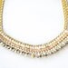 TINNLILY Peach Statement Bib Necklace