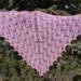 Knitted lace shawl, pink, triangle