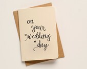 On Your Wedding Day Script Greeting Card