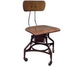 Vintage Toledo Industrial Drafting Chair Steno Desk Stool Treasury Item