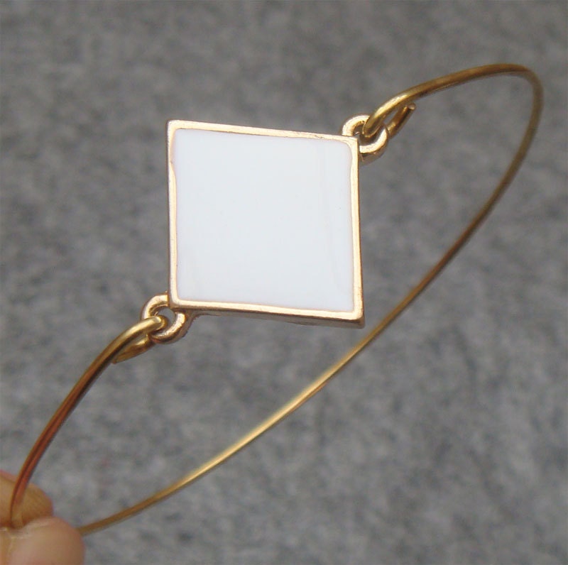 Lovely Square  Bangle Bracelet