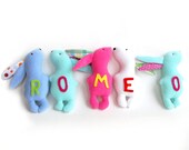 Personalized toy bunny Baby Gift monogrammed stuffed animal toddler toy