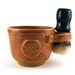 Brown Shaving Mug with a Mustache, Shaving Bowl, Unique Gifts for Dads and Grads, Shave Mug, Fathers Day by MiriHardyPottery