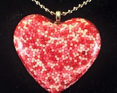 My Sweet Valentine Real Candy Sprinkle Resin Heart Necklace