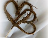 Rustic Cake Topper, Double Heart Vine Topper, Wedding Decorations, Fall Reception Decor