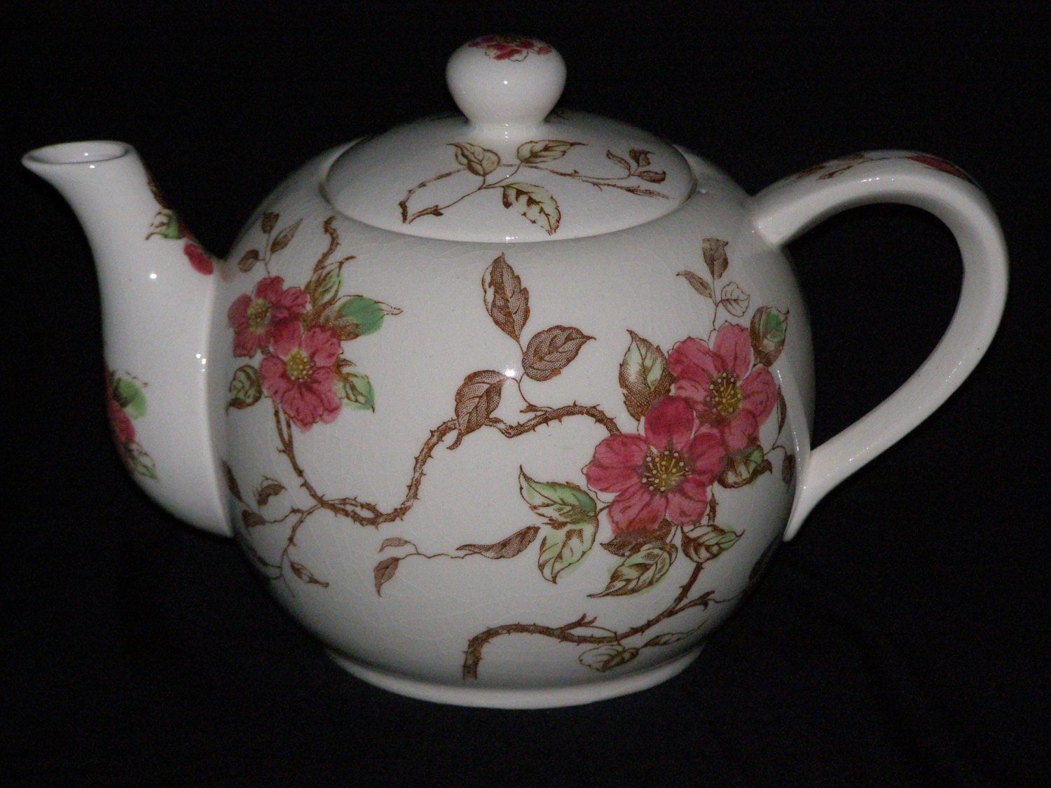Vintage Nasco Del Coronado Cherry Blossom Musical Teapot