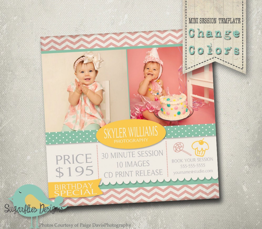 5x5 Mini Sessions Template - Mini Photoshoot Birthday 18