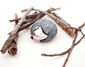 Possum Miniature Figurine - Polymer Clay Possum - Possum Totem - Possum Pocket Totem