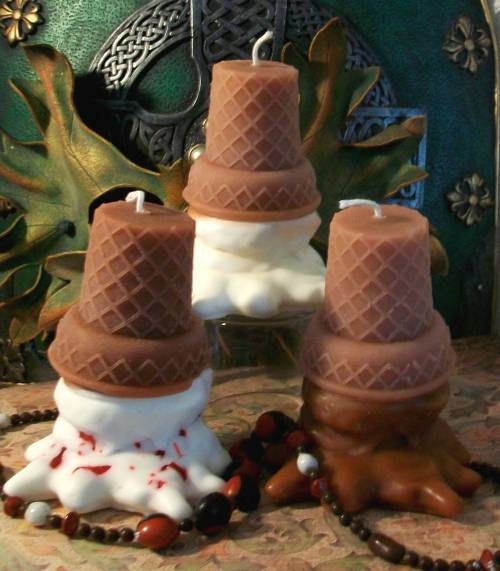 Beeswax Ice Cream Cone Candle