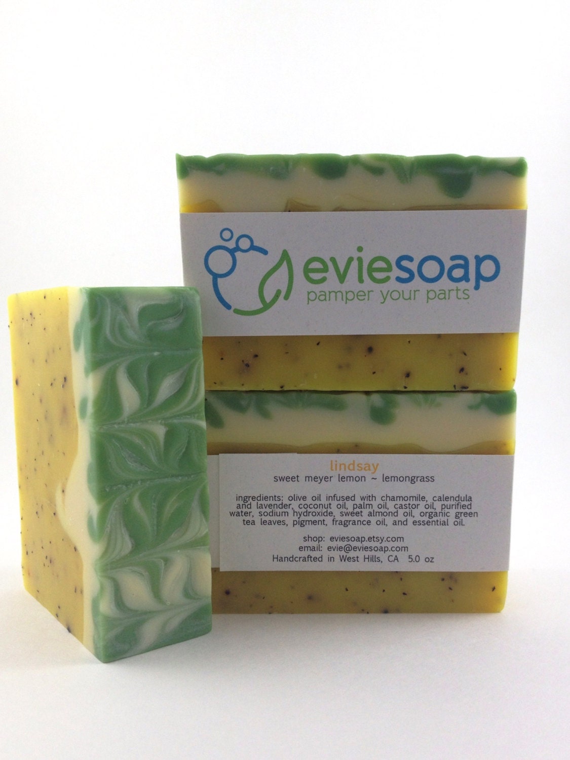 lindsay - Handcrafted Vegan Soap - sweet meyer lemon, lemongrass