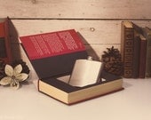 Vintage Hollow Book & Whiskey Hip Flask  - Twilight