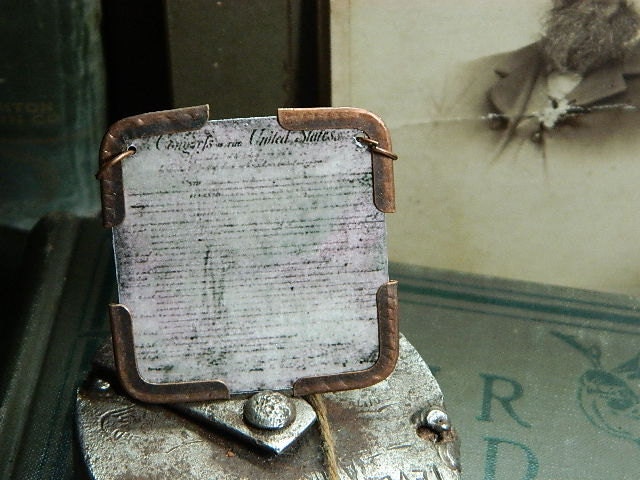 Constitution necklace mixed media jewelry Patriotic 4th of July Bill of Rights