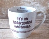 Worm Compost Mug, 13 oz Recycled Porcelain Coffee Cup, Vermicomposting, Gardening Gardener Composting Mug, Ready to Ship