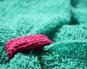 long turquoise infinity scarf 180x15cm 100% Polyacryl