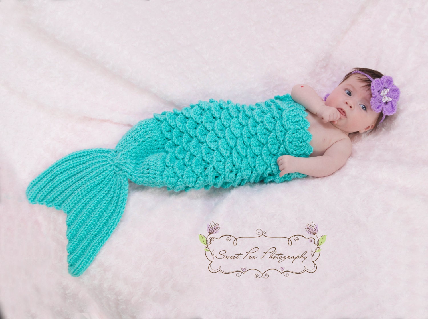 INSTANT DOWNLOAD Crochet Mermaid Photo Prop Pattern PDF (Under the Sea)