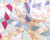 Lap Quilt - Vintage Quilt - Twin Bed Quilt - Vintage Fabrics
