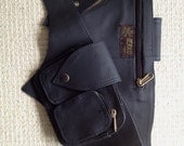 BLACK utility belt POCKET BELT hip waist psytrance bumbag fanny pack steampunk belt