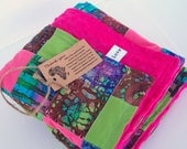 Batik Baby Toddler Blanket Pink Purple Girl Hawaiian Love Flannel Africa Adoption Fundraiser
