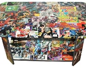 Decoupaged Coffee Table, Comic Books, Games Magazines and White Dwarf Magazines