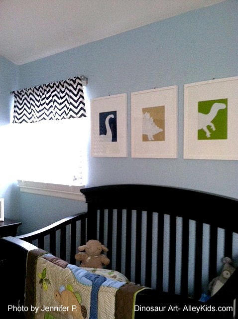 Childrens Art Prints, Dinosaurs, TRex, Triceratops, Stegosaurus, Apatosaurus Pick 4, 8x10