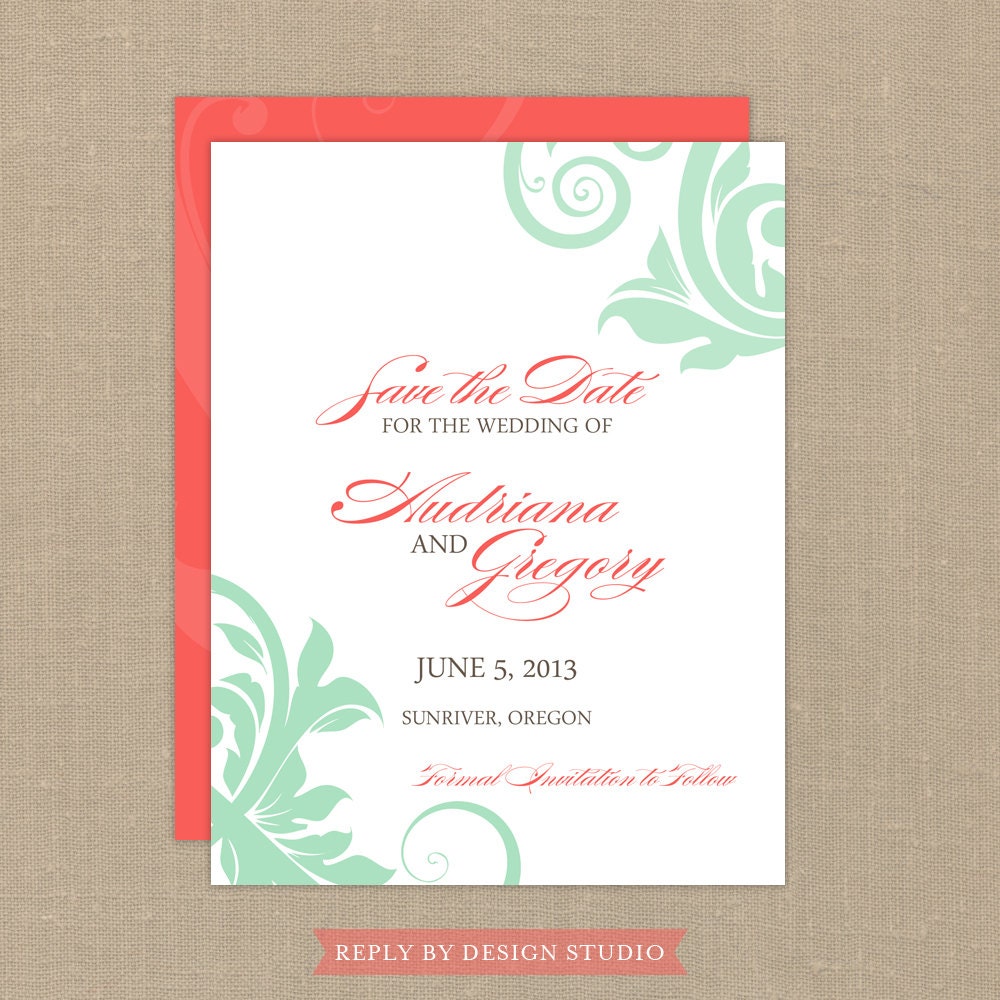 Wedding Save the Date (Wonderstruck) - Digital Files or Deposit on Printing (Customizable Elegant Design)