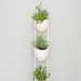 3 tier oval porcelain and cotton rope planter